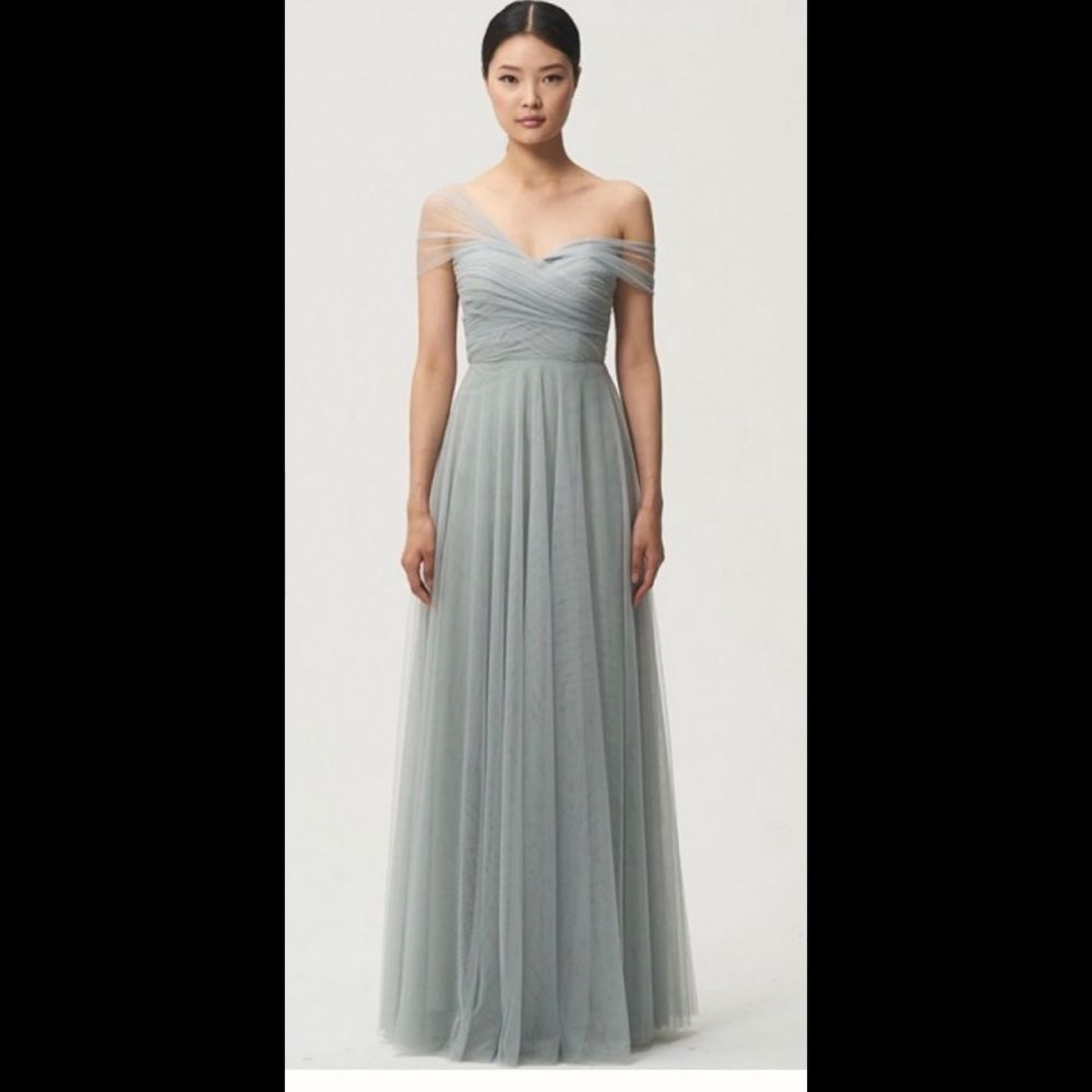 Jenny Yoo Julia Morning Mist Tulle Dress 1853 - Picture 2 of 9